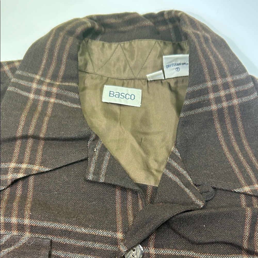 Men's Brown Checkered Shirt Jacket